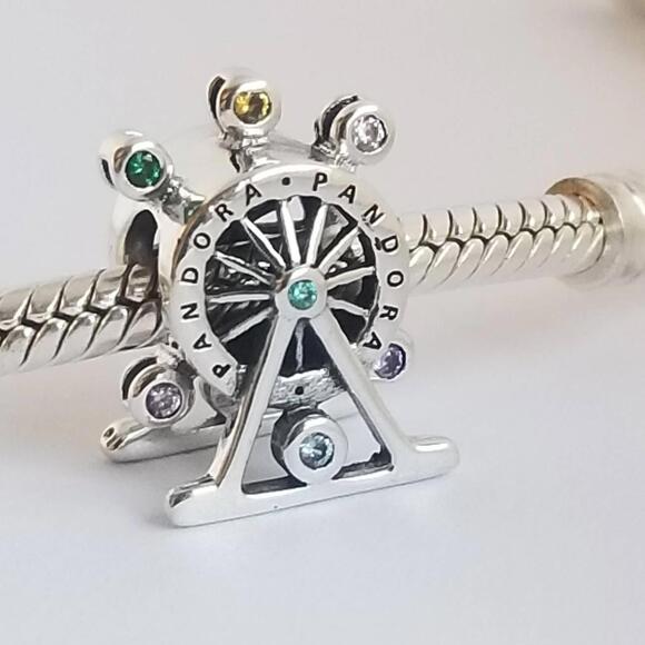 Pandora Colorful Ferris Wheel Charm Silver Authentic with Gift Box #11 - Picture 1 of 6